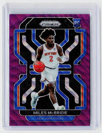 2021-22 Panini Prizm Purple Ice Rookie Miles McBride #283 New York Knicks - front