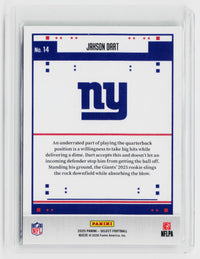 2025 Panini Select Signal Callers Jason Dart #14 Rookie New York Giants - back