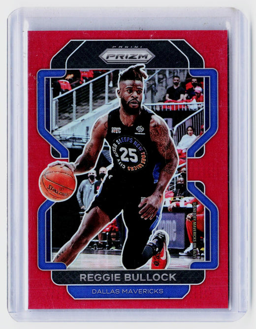 2021-22 Panini Prizm Reggie Bullock Red Prizm #180 /299 Dallas Mavericks - front