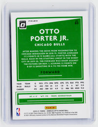 2020-21 Panini Donruss Optic Otto Porter Jr. Blue #80 Chicago Bulls - back