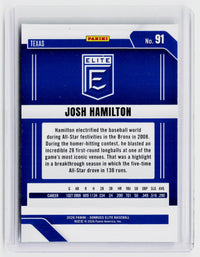 2026 Panini Donruss Elite Baseball Josh Hamilton #91 Green Texas Rangers - back