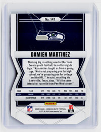 2025 Panini Donruss Elite Status Damien Martinez Rookie Card #147 Seattle Seahawks 6/9 - back