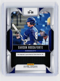 2025 Panini Prizm Baseball Sensational Signatures Carson Roccaforte Autograph #SS-CR - back