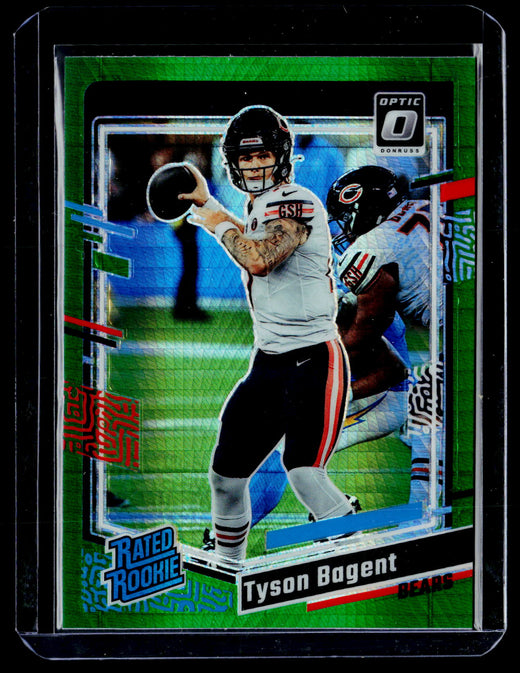 2023 Panini Donruss Optic Green Velocity Rated Rookie Tyson Bagent #216 Chicago Bears - front