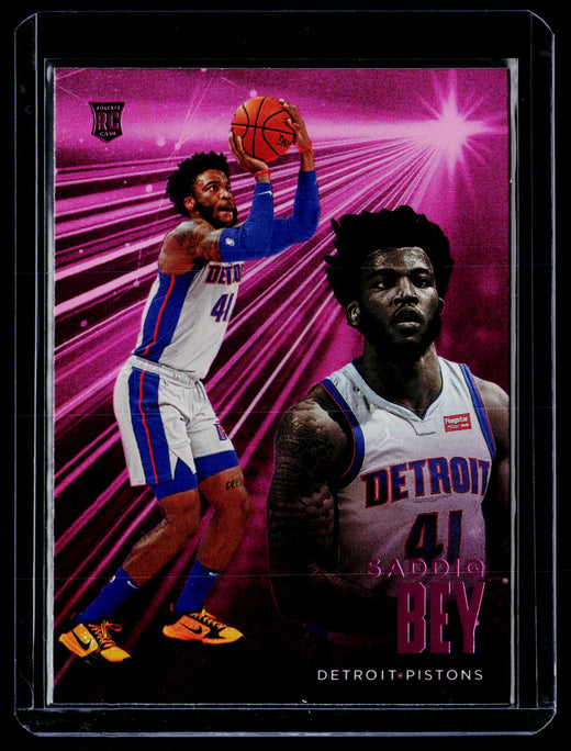 2020-21 Panini Chronicles Essentials Pink Saddiq Bey Rookie #215 - front