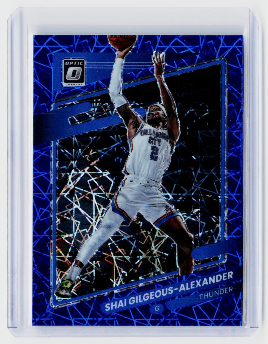 2021-22 Panini Donruss Optic Shai Gilgeous-Alexander Blue Velocity #147 - front