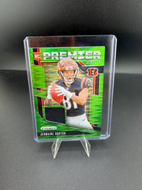 2024 Panini Prizm Jermaine Burton Rookie Prizm Jerseys Green Prizm - front