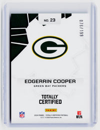 2024 Panini Totally Certified Intriguing Players Edgerrin Cooper #23 Mirror Purple Rookie 076/199 - back