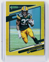 2021 Panini Donruss Press Proof Gold Aaron Jones #157 Green Bay Packers - front