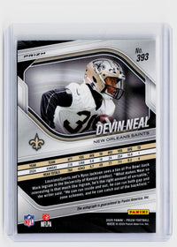 2025 Panini Prizm Football Devine Neal Rookie Autographs RC #393 - back