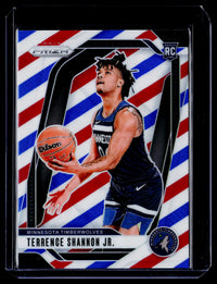 2024-25 Panini Prizm Red White and Blue Prizm Rookie Terrence Shannon Jr. #224 Minnesota Timberwolves - front