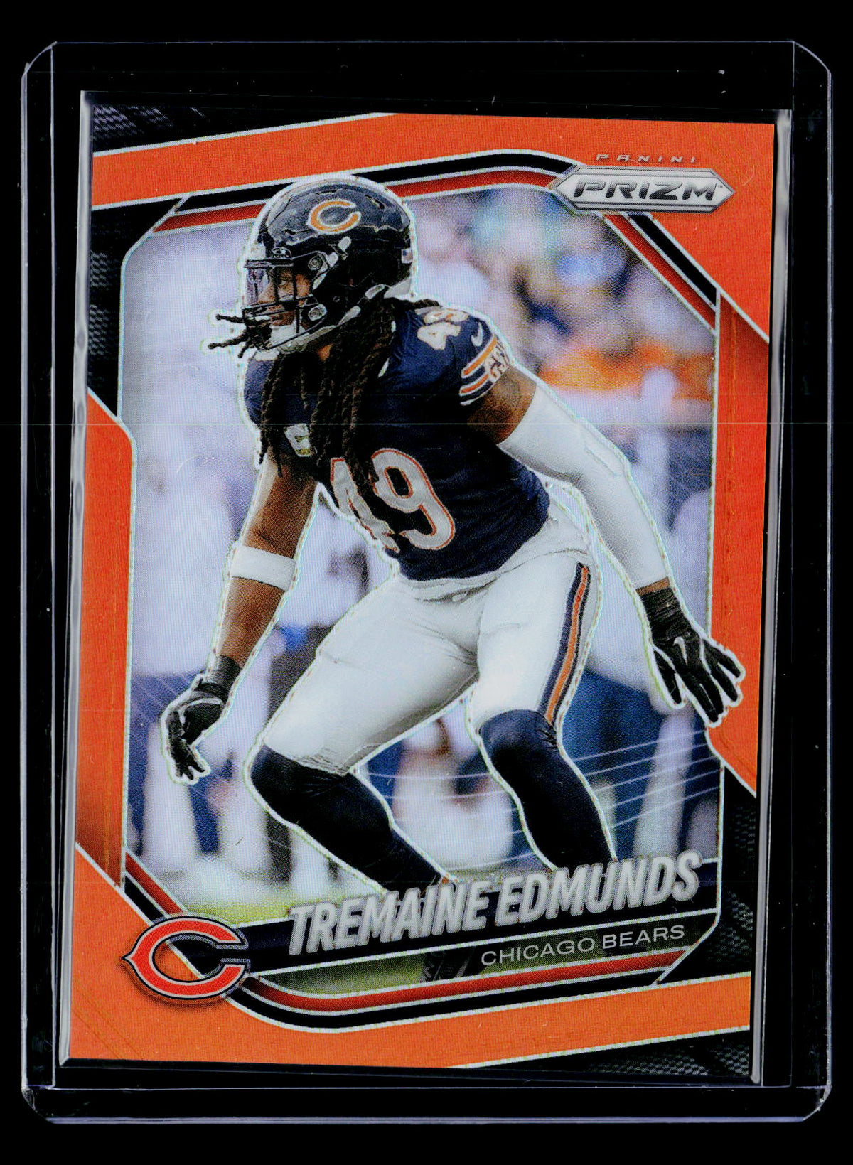 2025 Panini Prizm Football Tremaine Edmunds Orange Prizm #245 /249 - front