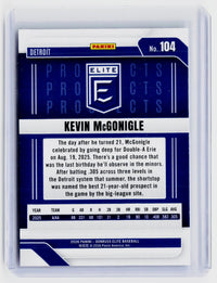 2026 Panini Donruss Elite Baseball Prospects Kevin McGonigle #104 RC Detroit Tigers - back