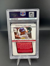 2013 Panini Prizm Blue Pulsar Adrian Beltre #104 PSA 9 Texas Rangers - back