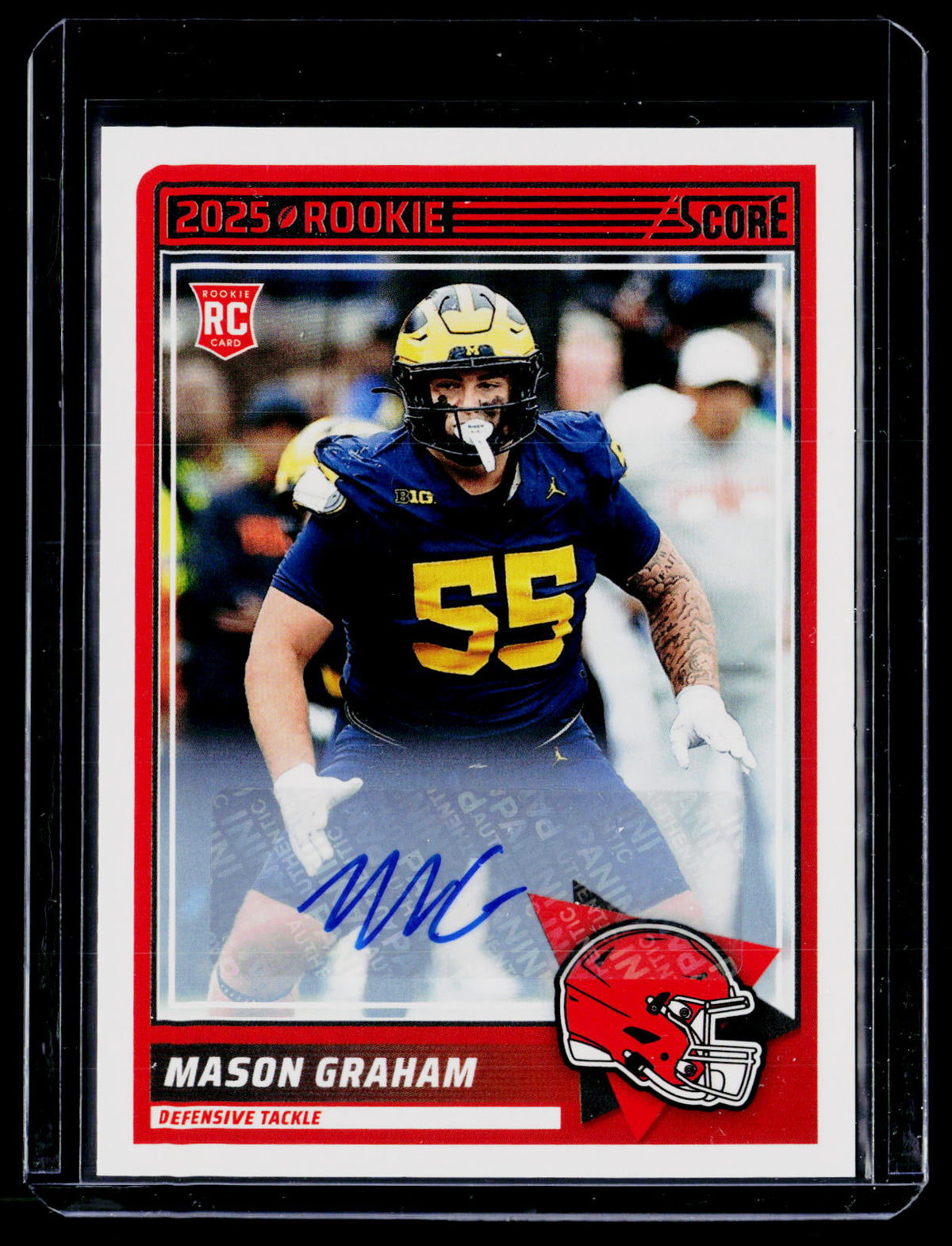 2025 Panini Score Football Base Rookie Signatures Mason Graham #22 Autograph - front