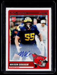 2025 Panini Score Football Base Rookie Signatures Mason Graham #22 Autograph - front