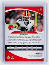 2025 Panini Absolute Football Jerry Jeudy Red Squares #55 /850 - back