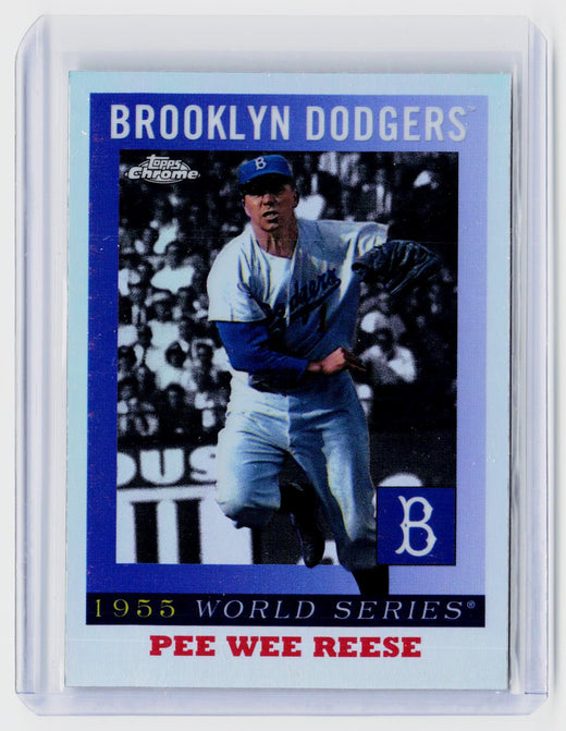 2025 Topps Chrome 1955 World Series Pee Wee Reese #55WS-2 Brooklyn Dodgers - front