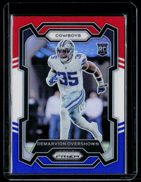 2023 Panini Prizm Football Demarvion Overshown RC Red White and Blue #323 - front