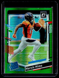 2023 Panini Donruss Optic Rated Rookie Green Holo Marvin Mims #231 - front