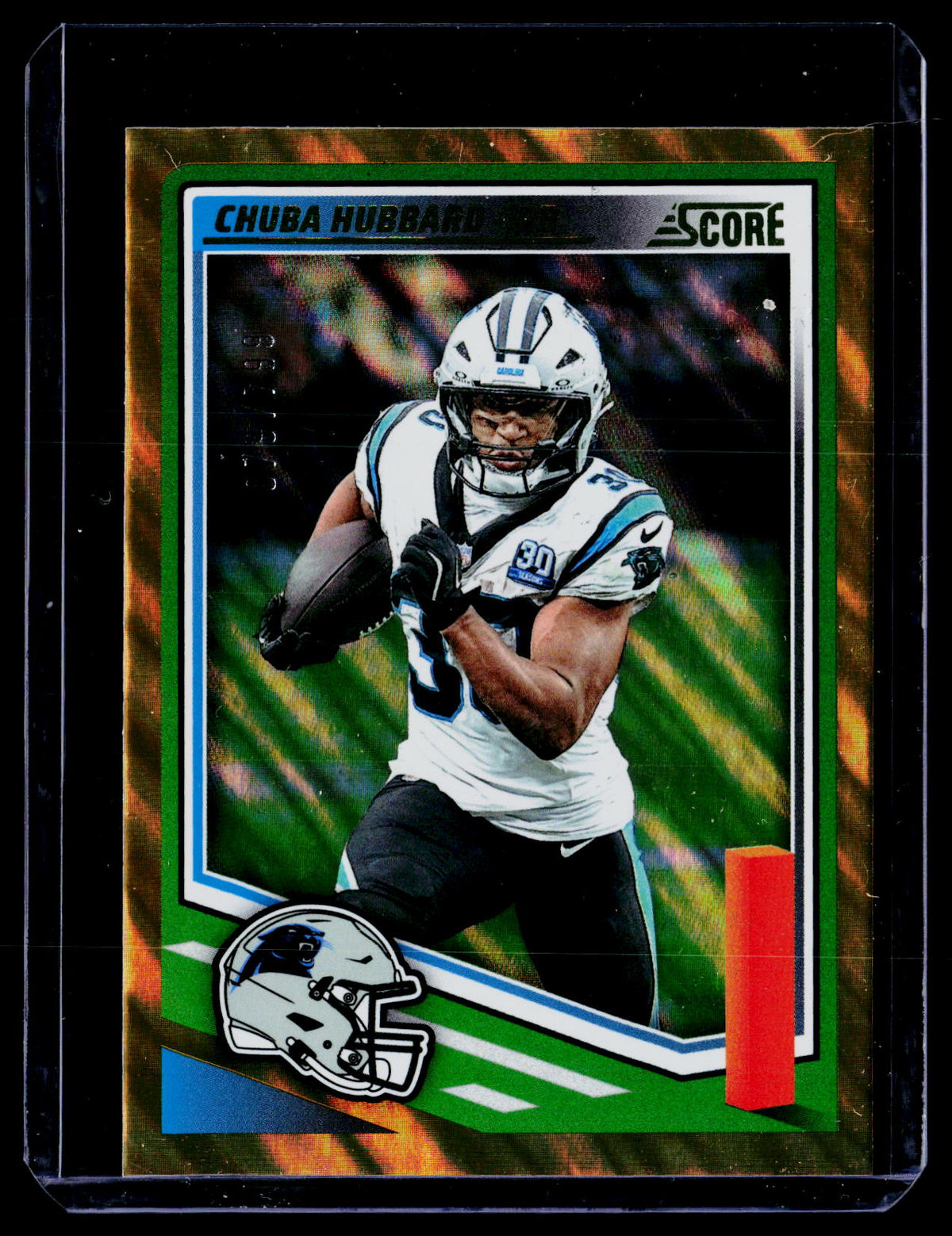 2025 Panini Score Football Chuba Hubbard Trick or Treat #258 /799 - front