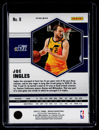 2020-21 Panini Mosaic Basketball Joe Ingles #8 Utah Jazz - back