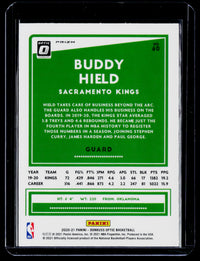 2020-21 Panini Donruss Optic Basketball Buddy Hield #60 - back