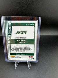 2024 Panini Donruss Optic Rookie Phenom Malachi Corley RPB-MCY Jets Rookie Memorabilia Card - back