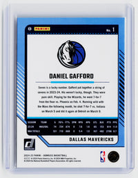 2024 Panini Donruss Basketball Daniel Gafford #1 blue shimmer /299 - back