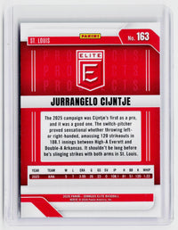 2026 Panini Donruss Elite Prospects Aspirations Jurrangelo Cijntje #163 /299 - back