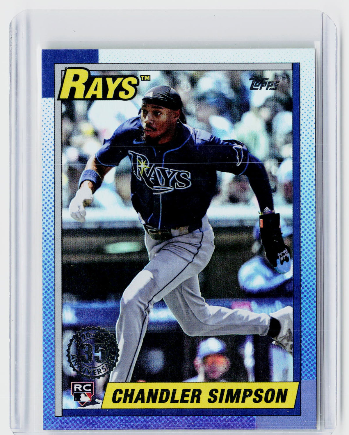 2025 Topps Update 1990 Topps Baseball Chandler Simpson RC #U90-6 Tampa Bay Rays - front