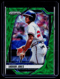 2025 Panini Prizm Baseball Andrew Jones Green Prizm #187 /75 Atlanta Braves - front