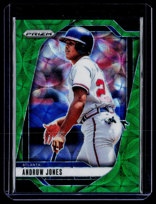 2025 Panini Prizm Baseball Andrew Jones Green Prizm #187 /75 Atlanta Braves - front