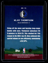2025-26 Topps 8-Bit Ballers Klay Thompson #8B-15 Dallas Mavericks - back