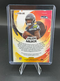 2025 Panini Donruss Optic First Year Fresh Jalen Milroe Neon Yellow #FYFBH-JME /99 - back