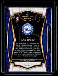 2020-21 Panini Select Basketball Joel Embiid Premier Level #120 76ers - back