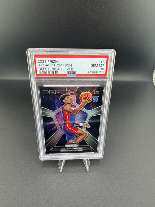 2023-24 Panini Prizm Deep Space Silver Ausar Thompson #5 PSA 10 Detroit Pistons - front