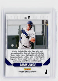 2026 Panini Donruss Elite Spellbound Aaron Judge U Green #14 - back