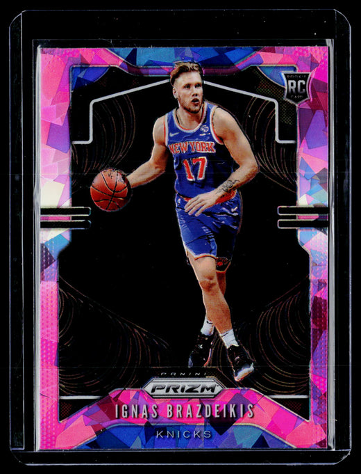 2019-20 Panini Prizm Basketball Ignas Brazdeikis Pink Ice Prizms Rookie #284 - front
