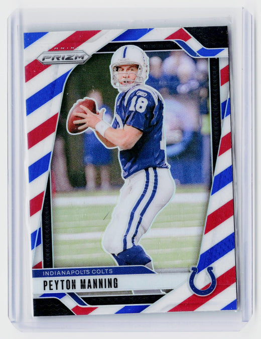 2024 Panini Prizm Football Peyton Manning Red White Blue Prizm #126 Indianapolis Colts - front
