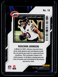 2023 Panini Contenders Rookie of the Year Roschon Johnson #18 Bears Rookie Card - back