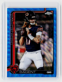 2025 Topps Chrome Tyson Bagent #54 RayWave Refractor Chicago Bears - front