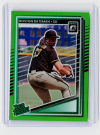 2025 Panini Donruss Baseball Rated Prospect Prizm Boston Bateman #118 /149 - front
