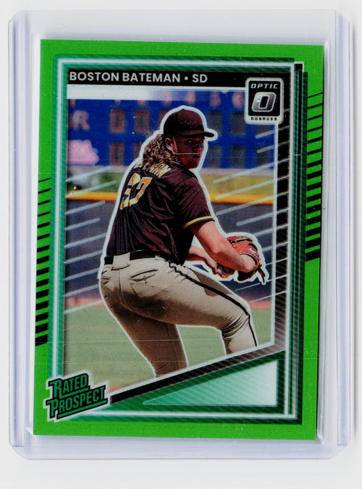 2025 Panini Donruss Baseball Rated Prospect Prizm Boston Bateman #118 /149 - front