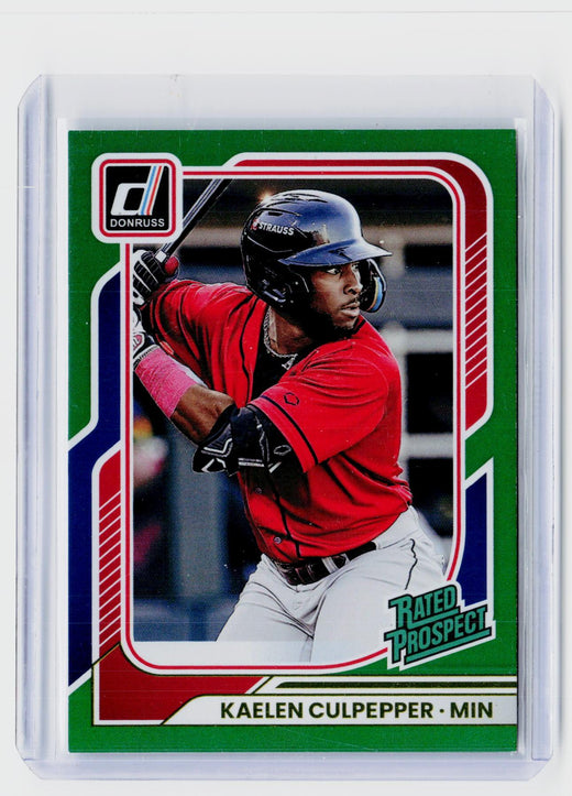 2026 Panini Donruss Rated Prospect Kaelen Culpepper Green #146 /199 - front