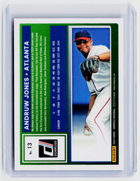2025 Panini Donruss Baseball Andruw Jones Purple Ice #13 14/99 - back