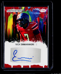 2025 SAGE Artistry Autographs Nick Emmanwori Red Auto ART-NE - front