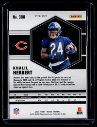 2021 Panini Mosaic Football Khalil Herbert RC #380 Chicago Bears - back