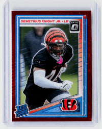 2025 Panini Donruss Optic Demetrius Knight Jr. Rated Rookie Red #296 Cincinnati Bengals - front