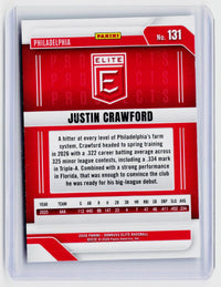 2026 Panini Donruss Elite Baseball Justin Crawford Green Rookie Card #131 - back